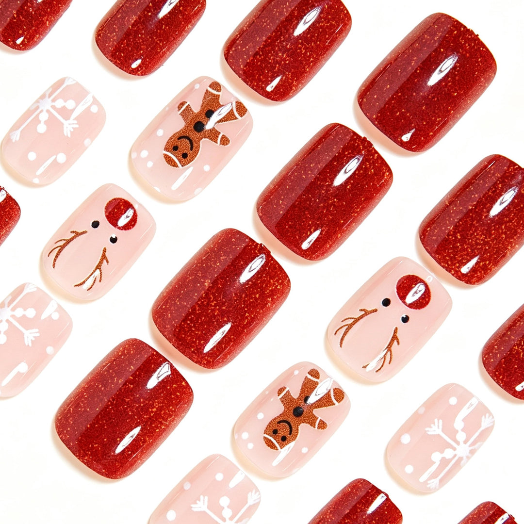 Festive Themed Press-On Nail Art Set Bowlift