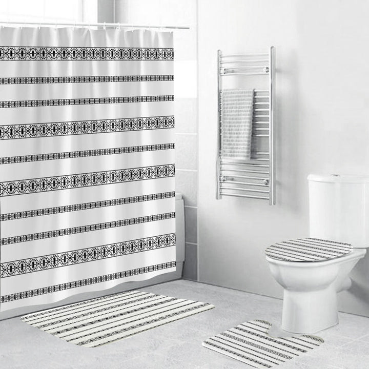 Chevron Pattern Bathroom Set Bowlift
