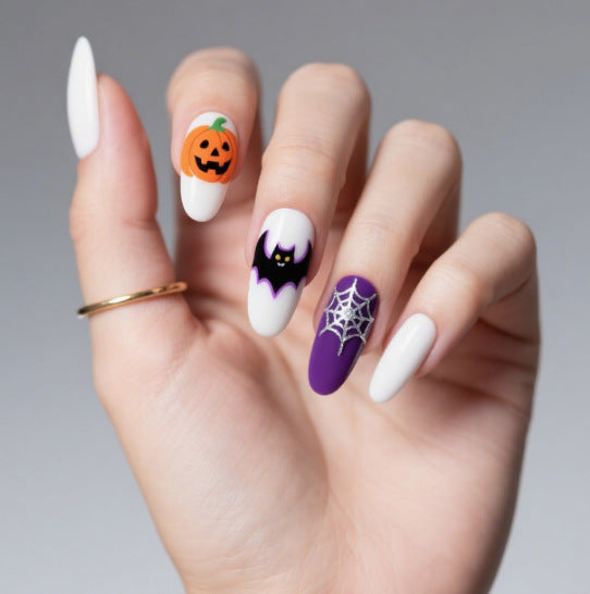 Artistic Halloween Themed Nail Art Bowlift