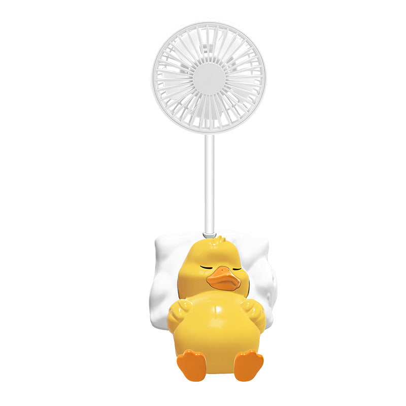 Unisex Portable Hand Fan in a Charming Duck Design Bowlift