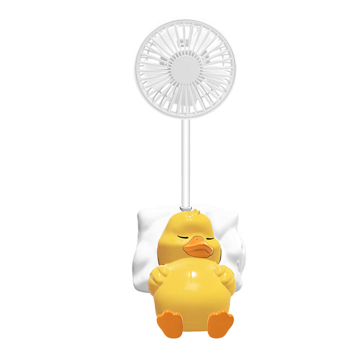 Unisex Portable Hand Fan in a Charming Duck Design Bowlift