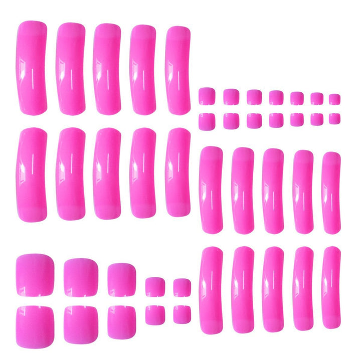 Long Glossy Press-On Nail Extensions Bowlift