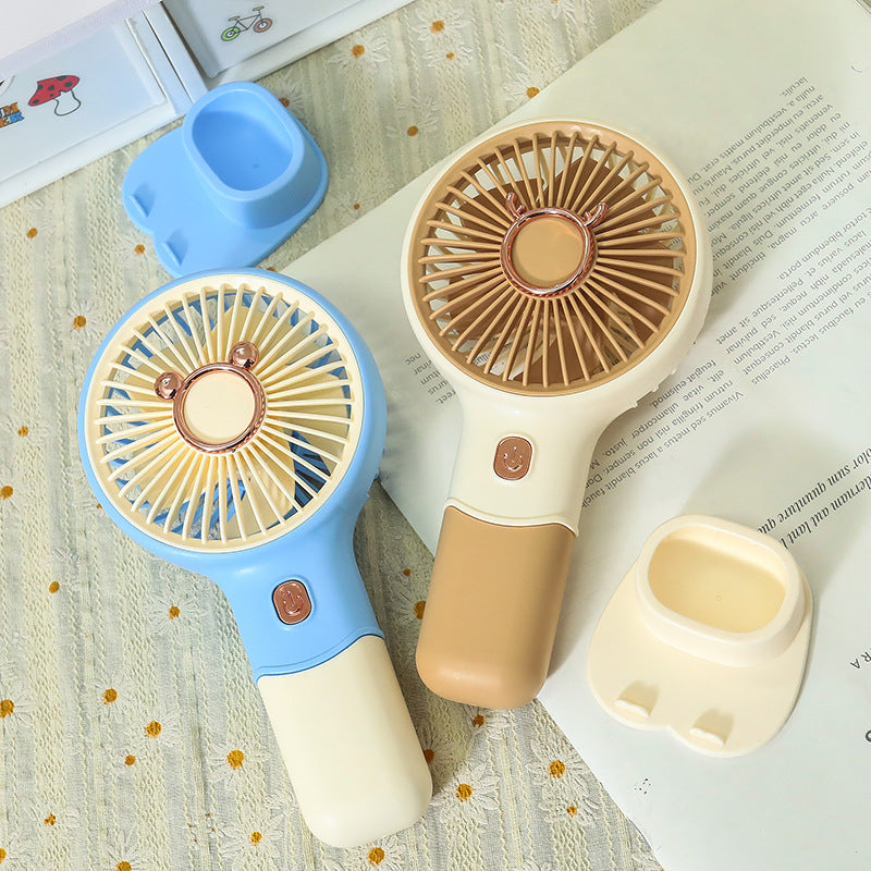 Portable USB Hand Fan with Cute Animal Design Bowlift
