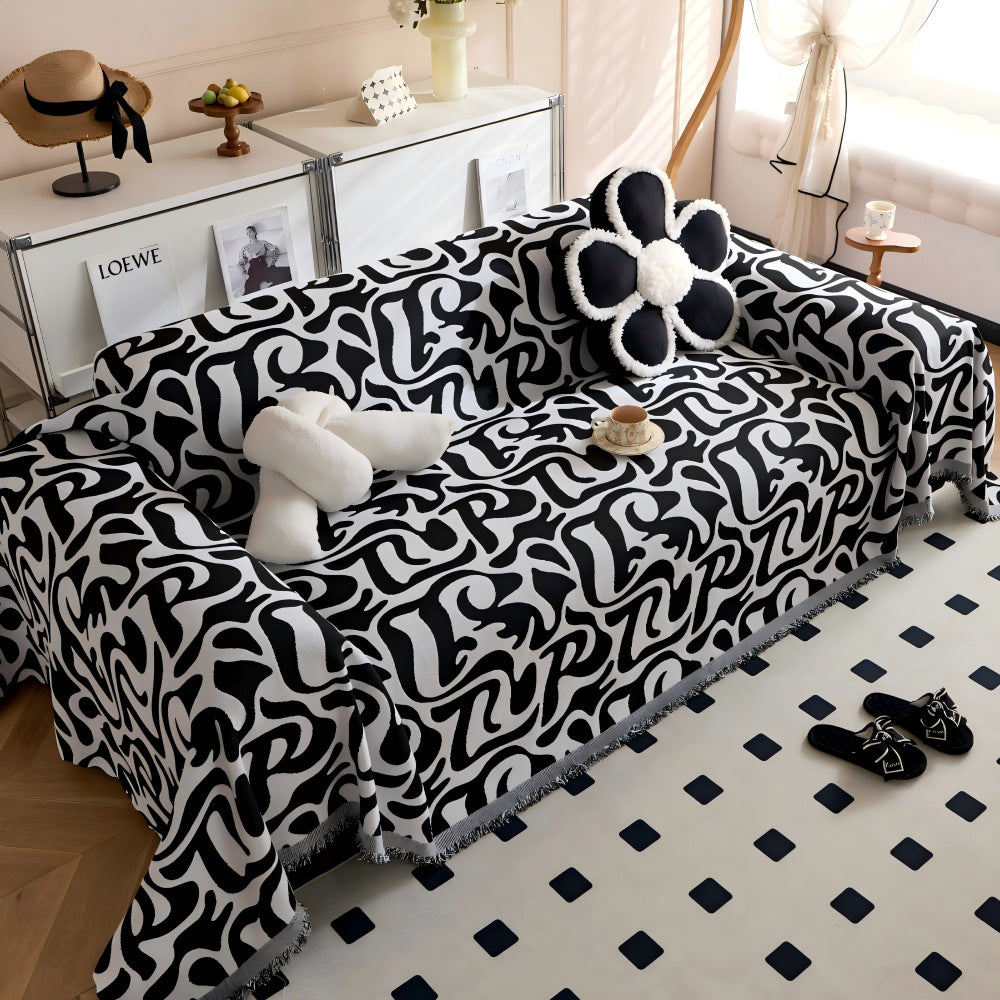 Cozy Abstract Patterned Sofa Throw Blanket