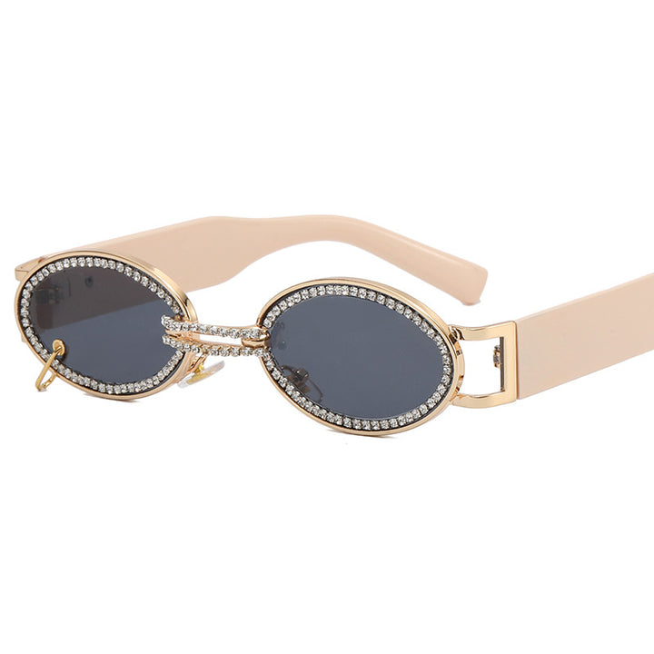 Women extravagant fashionable sunglasses with rhinestone-adorned frame Bowlift