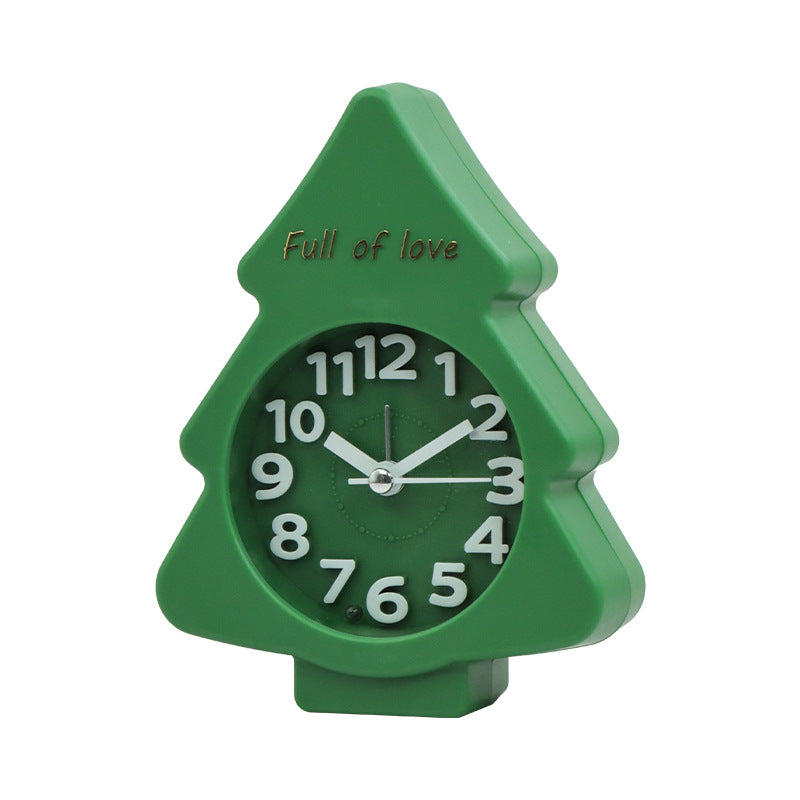 Funnier bedside clock in creative Christmas tree design Bowlift