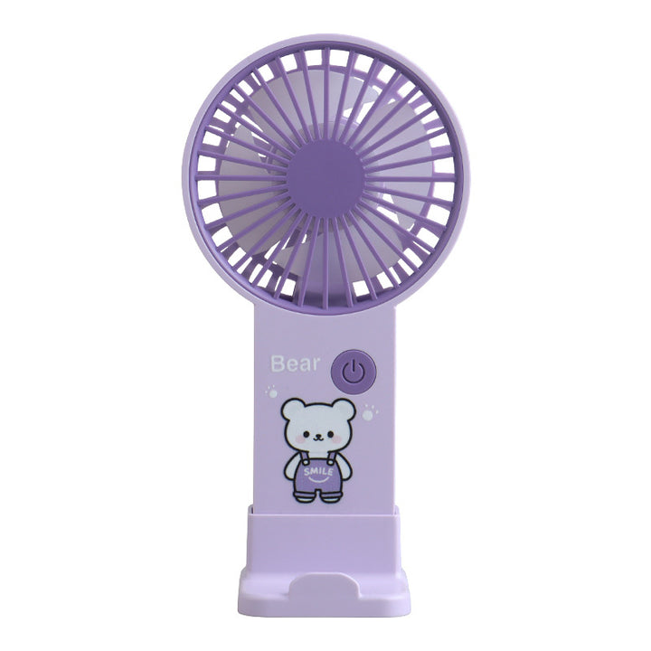 Ladies portable hand fan in playful bunny design Bowlift