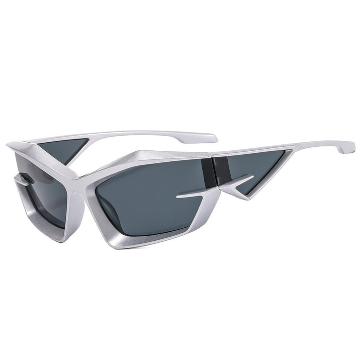 Women futuristic sunglasses with unique polygon design Bowlift