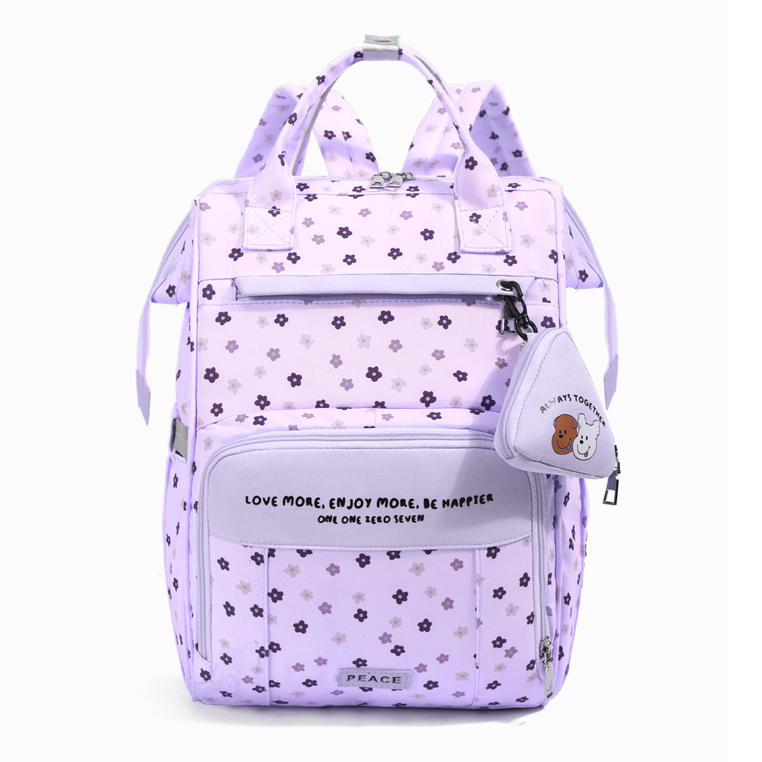 Stylish Floral Pattern School Backpack Bowlift
