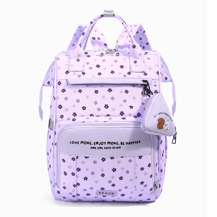 Stylish Floral Pattern School Backpack Bowlift