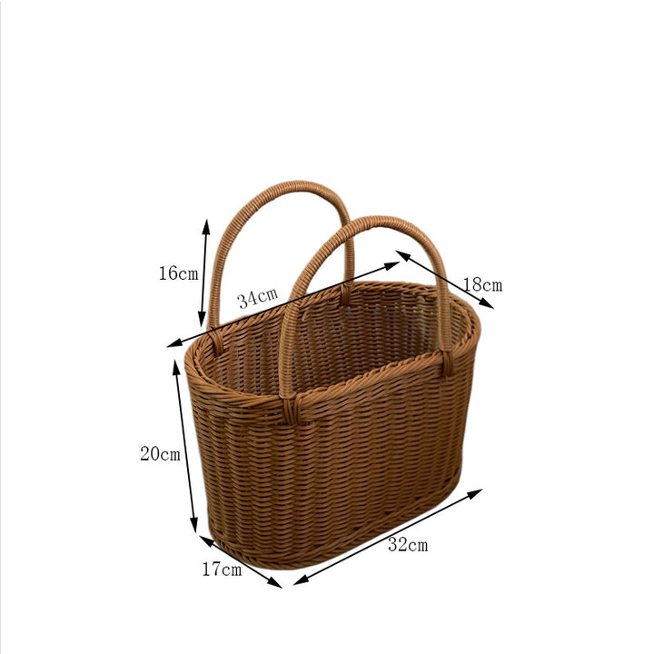 Handcrafted Woven Storage Basket with Liner Bowlift
