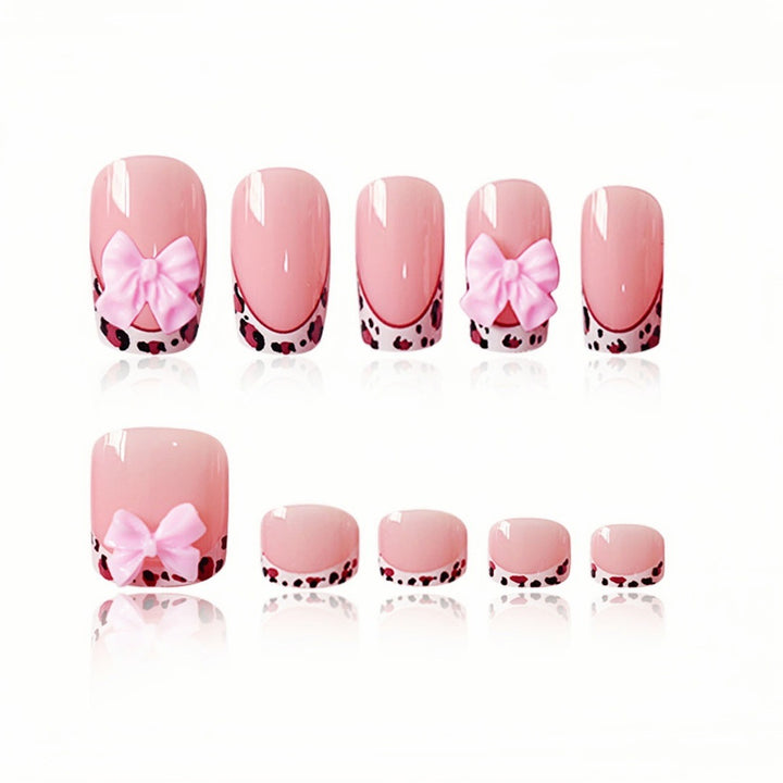 Decorative 3D Bow Press-On Nail Set Bowlift