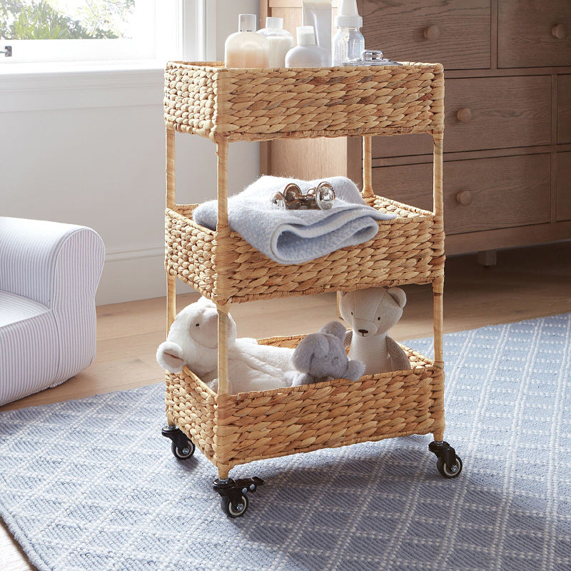 Mobile storage cart made of natural fabric Bowlift
