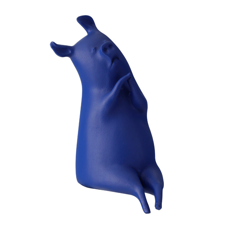 Whimsical Porcelain Pig Sculpture