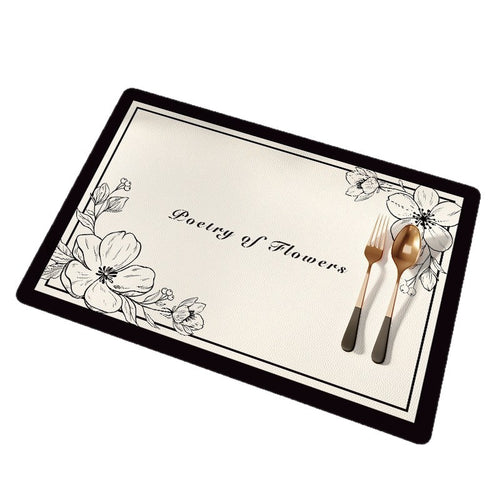 Elegant Floral Pattern Dining Placemats Bowlift
