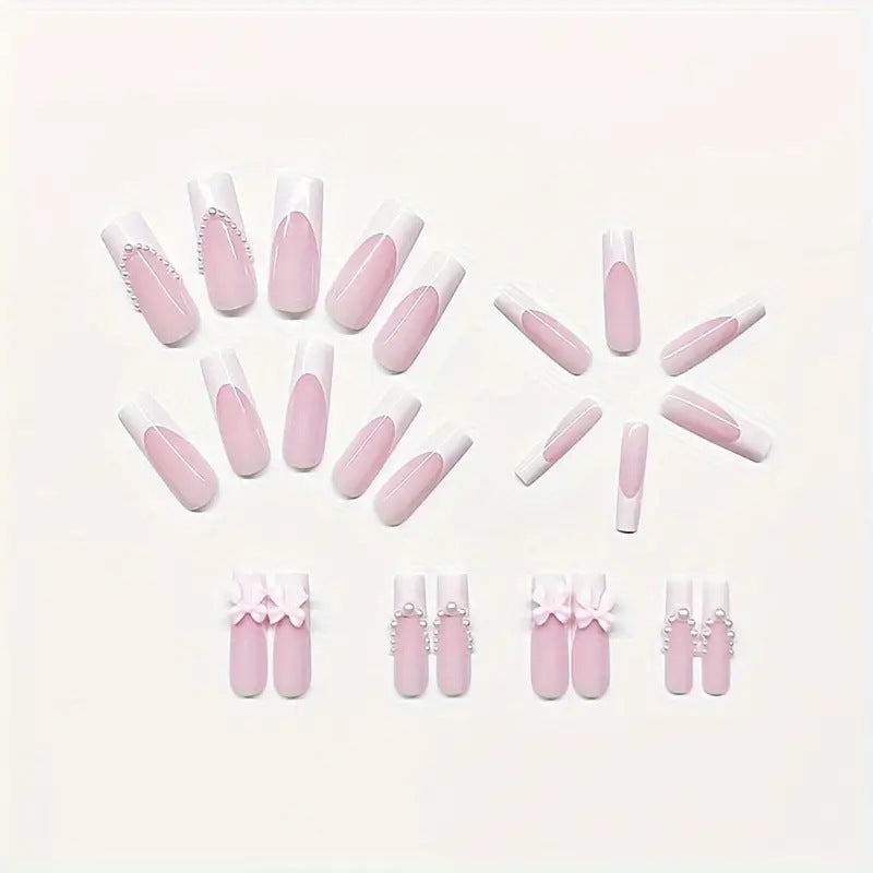 Bow-Embellished Press-On Nail Set Bowlift