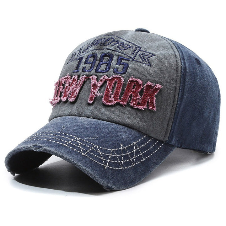 Men's Distressed Cotton Graphic Baseball Cap Bowlift