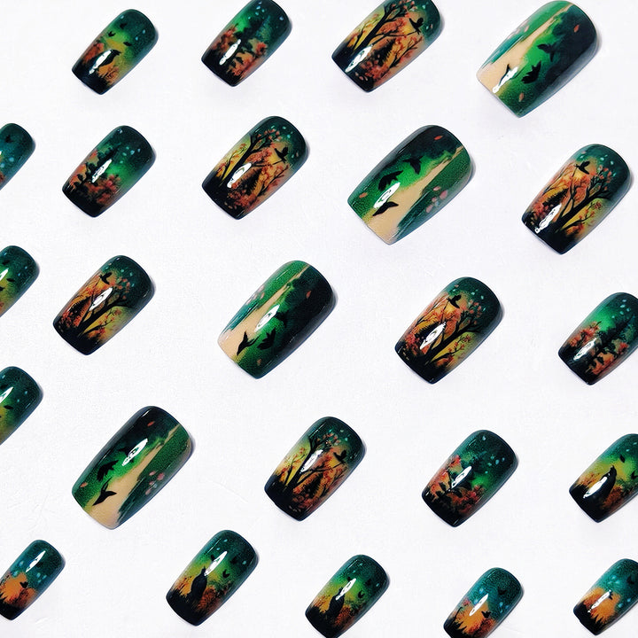 Creative Art Nails with Fascinating Forest and Mushroom Designs Bowlift