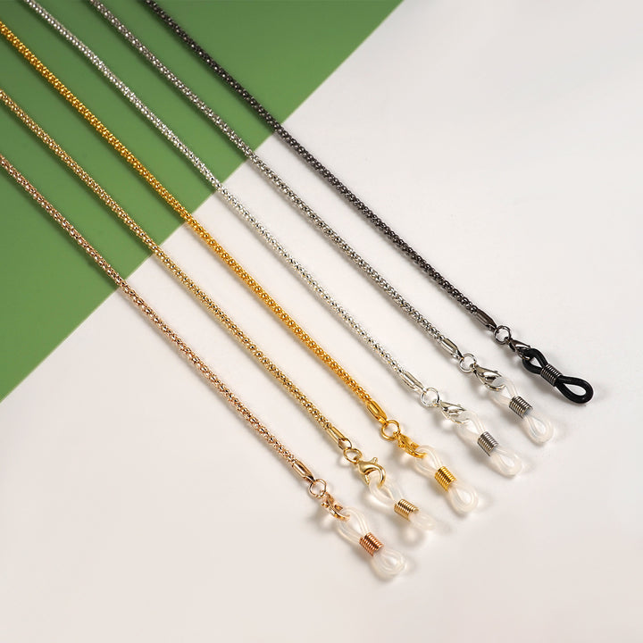 Elegant Gold Metal Eyewear Chain Bowlift