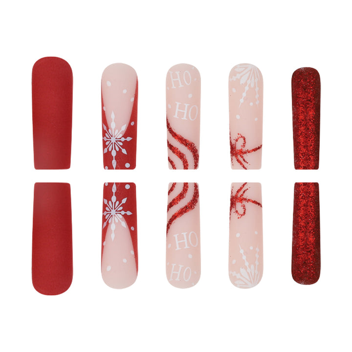 Festive Themed Press-On Nails Bowlift
