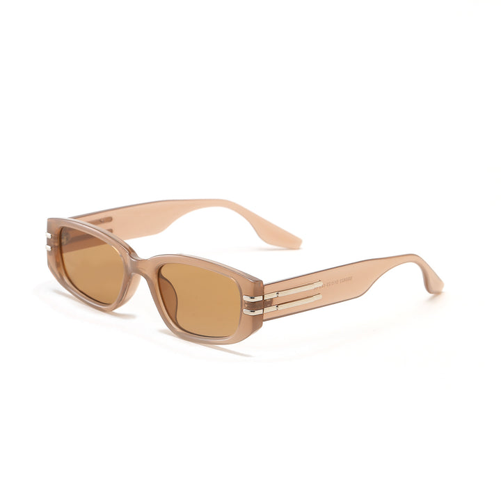 Women's fashionable rectangular sunglasses with elegant metal accents Bowlift