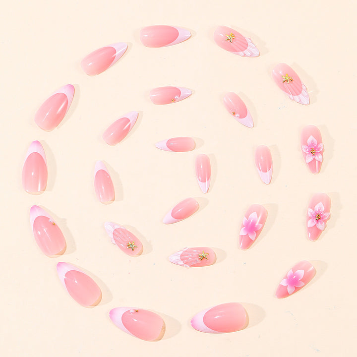 Floral Accent Nail Art Bowlift