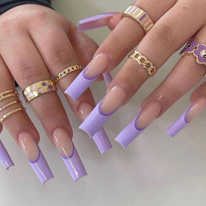 Elegant Crystal-Embellished Press-On Nail Design Bowlift