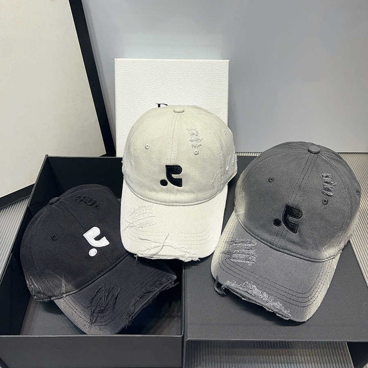 Men's Distressed Vintage Baseball Cap Bowlift