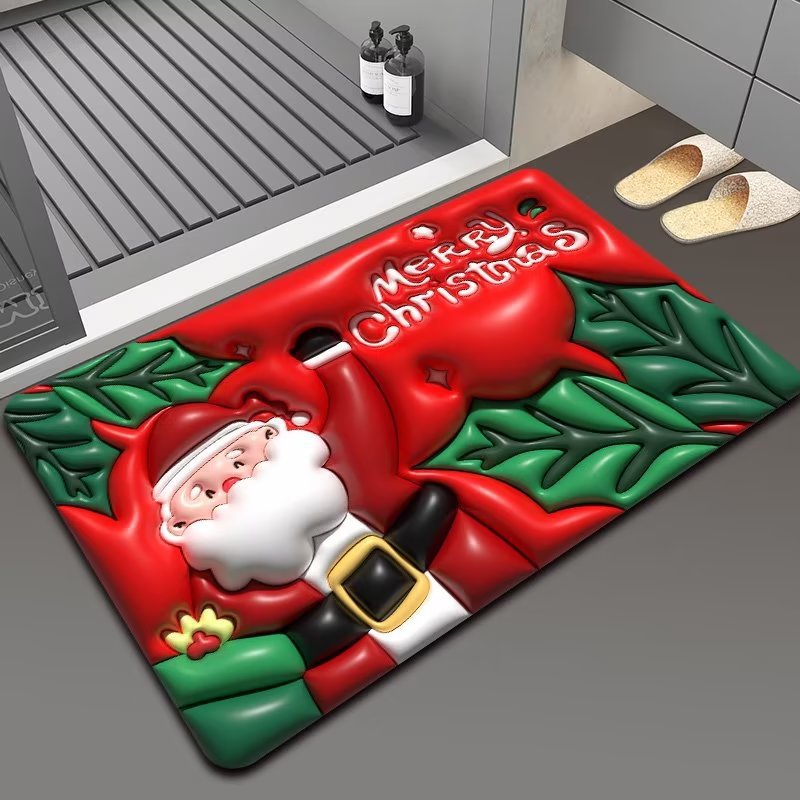 Christmas Themed Floor Mat Bowlift