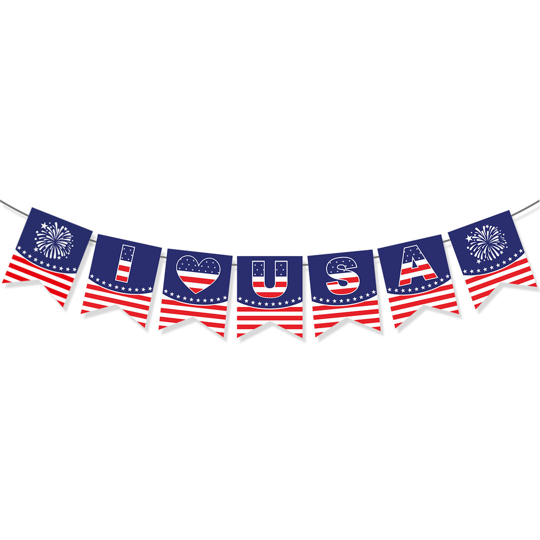 Unisex nan Pappteller Set with patriotic star stripe motif and convenient plate size Bowlift