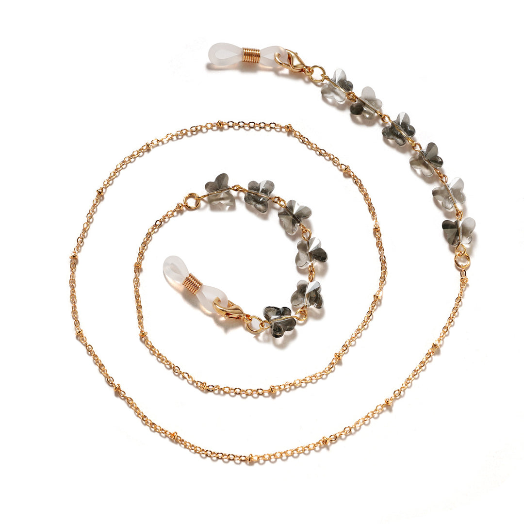 Floral Embellished Eyewear Chain Bowlift