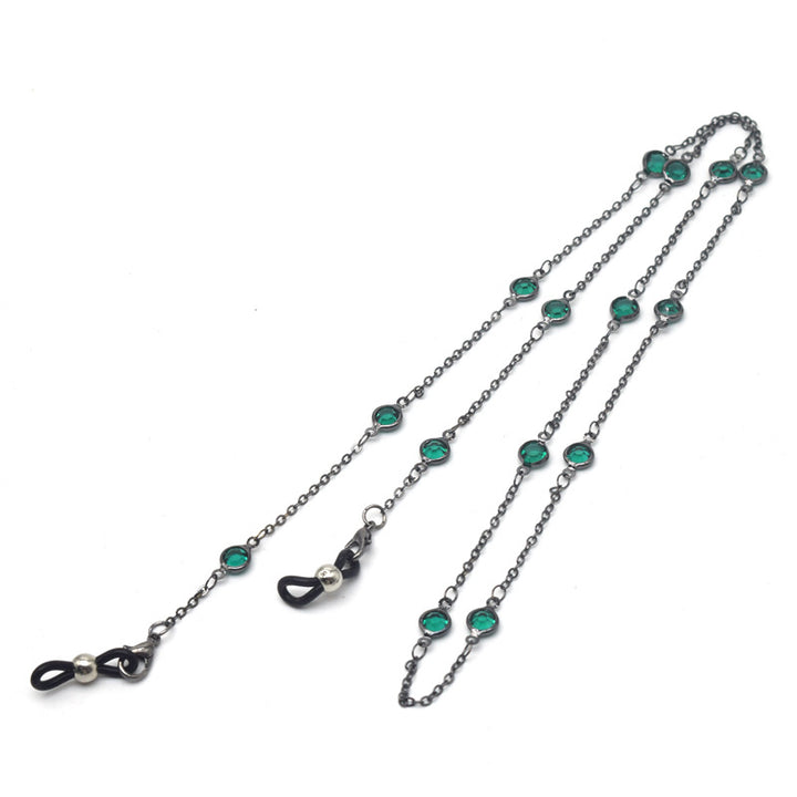 Stylish Crystal-Accented Eyewear Chain Bowlift