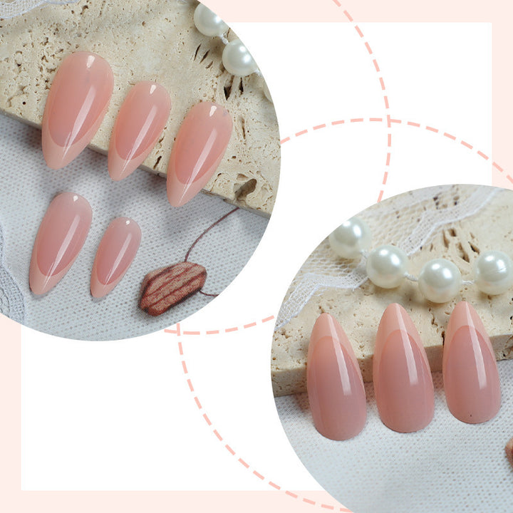 Artificial nail set with elegant French design Bowlift