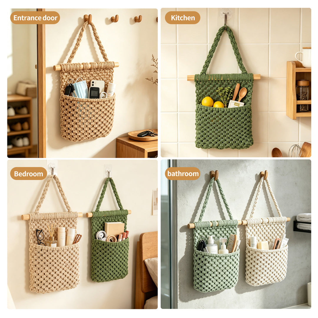 Decorative Crochet Wall Organizer