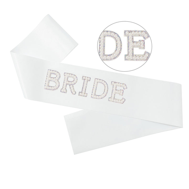 Women's Bridal Satin Ribbon with Sparkling Crystals Bowlift