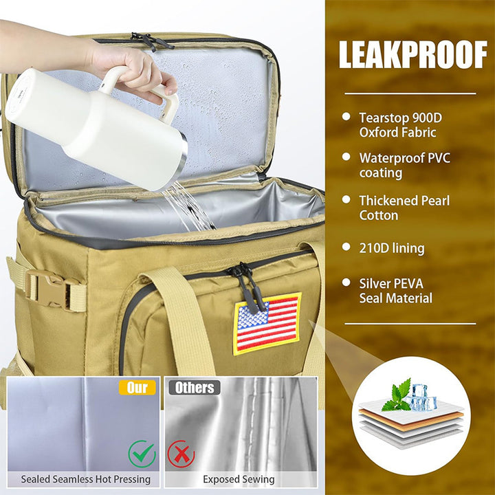 Multifunctional Backpack with Insulated Cooler Bag Bowlift