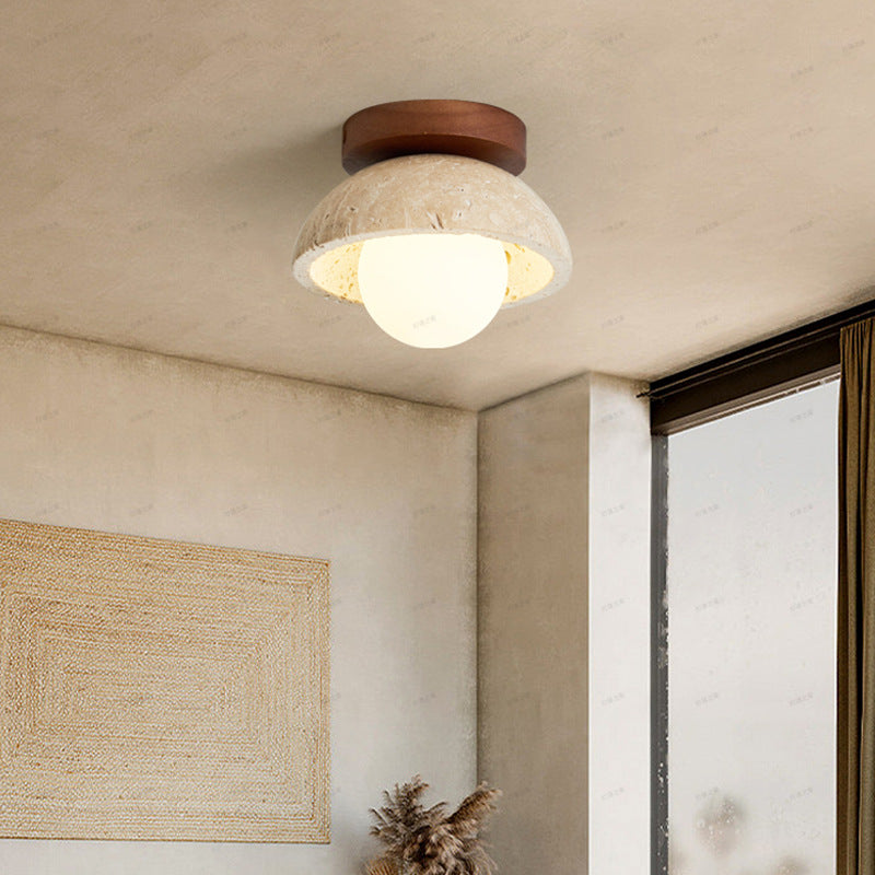 BowLift | Boho Travertine Natural Stone LED Wall Lamp