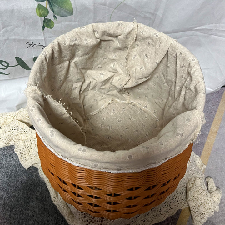 Women High-Quality Storage Basket with Padded Lid Bowlift