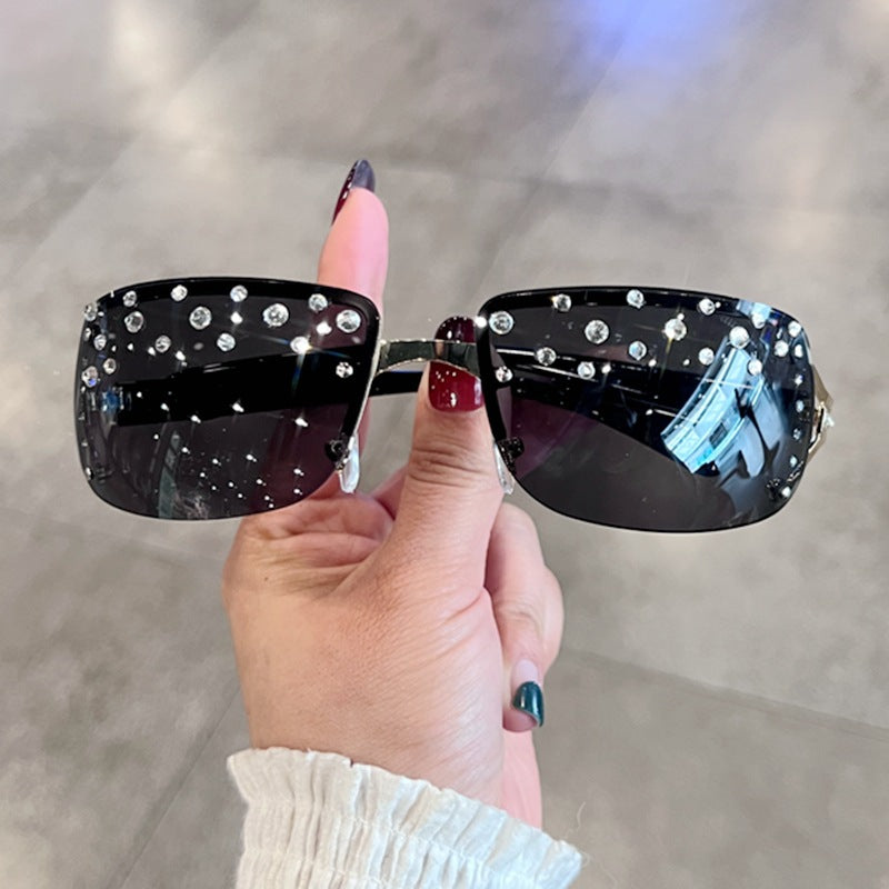Women's Designer Sunglasses with Sparkling Rhinestone Accents Bowlift