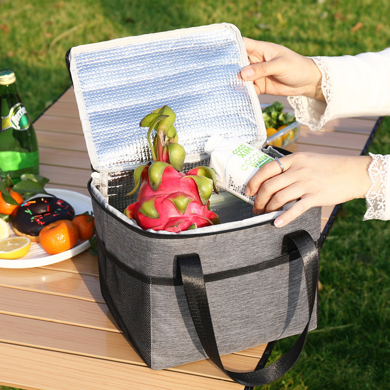 Insulated cooler bag with double-protected zipper Bowlift