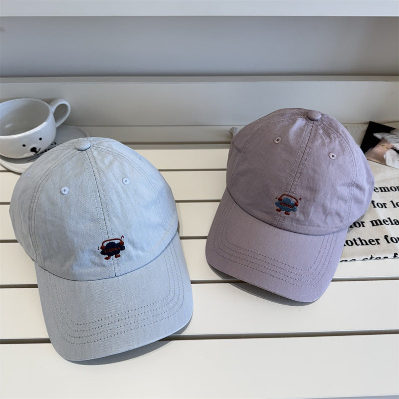 Women's Embroidered Cartoon-Themed Baseball Cap Bowlift