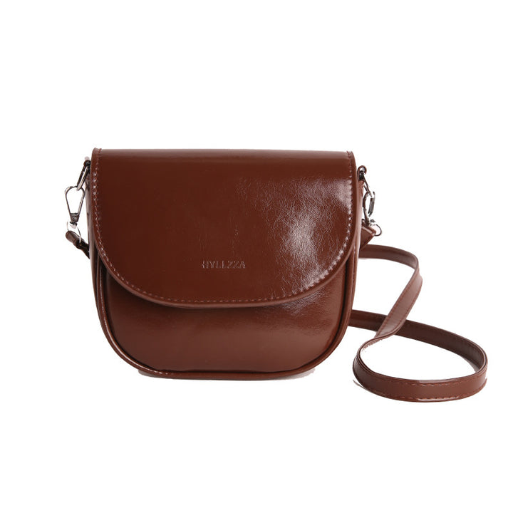 WoMinimalist Faux Leather Crossbody Bag Bowlift