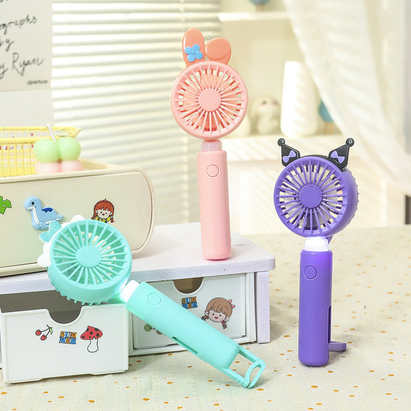 Ladies Mini Hand Fan with Integrated LED Lighting Bowlift