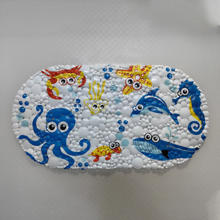 Coastal-Themed Memory Foam Bath Mat Bowlift