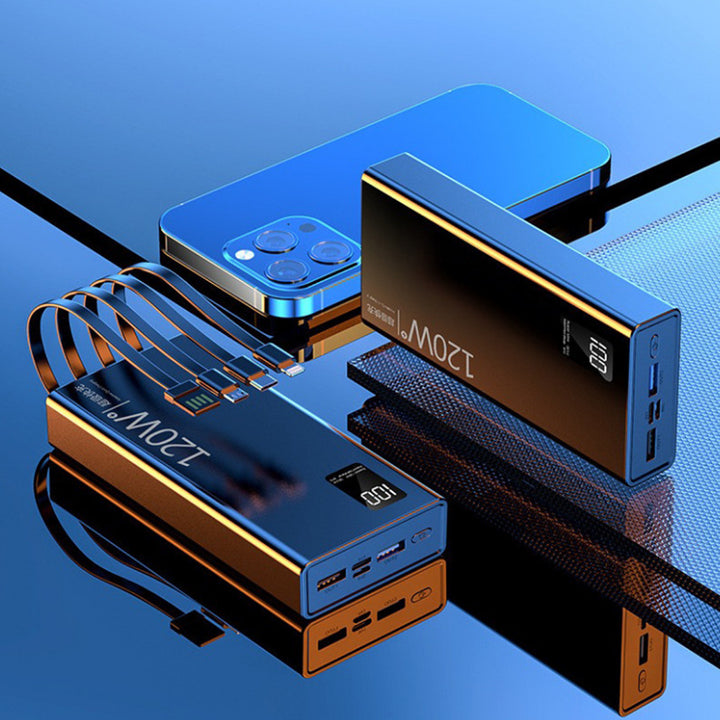 High-performance power bank with integrated fast charging ports and LCD display Bowlift