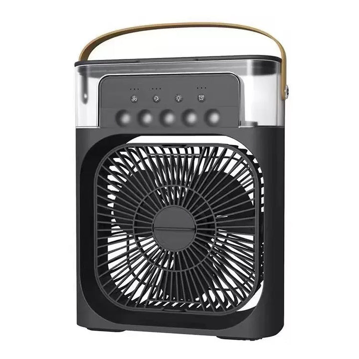 Unisex portable battery fan with integrated water misting and carrying handle Bowlift