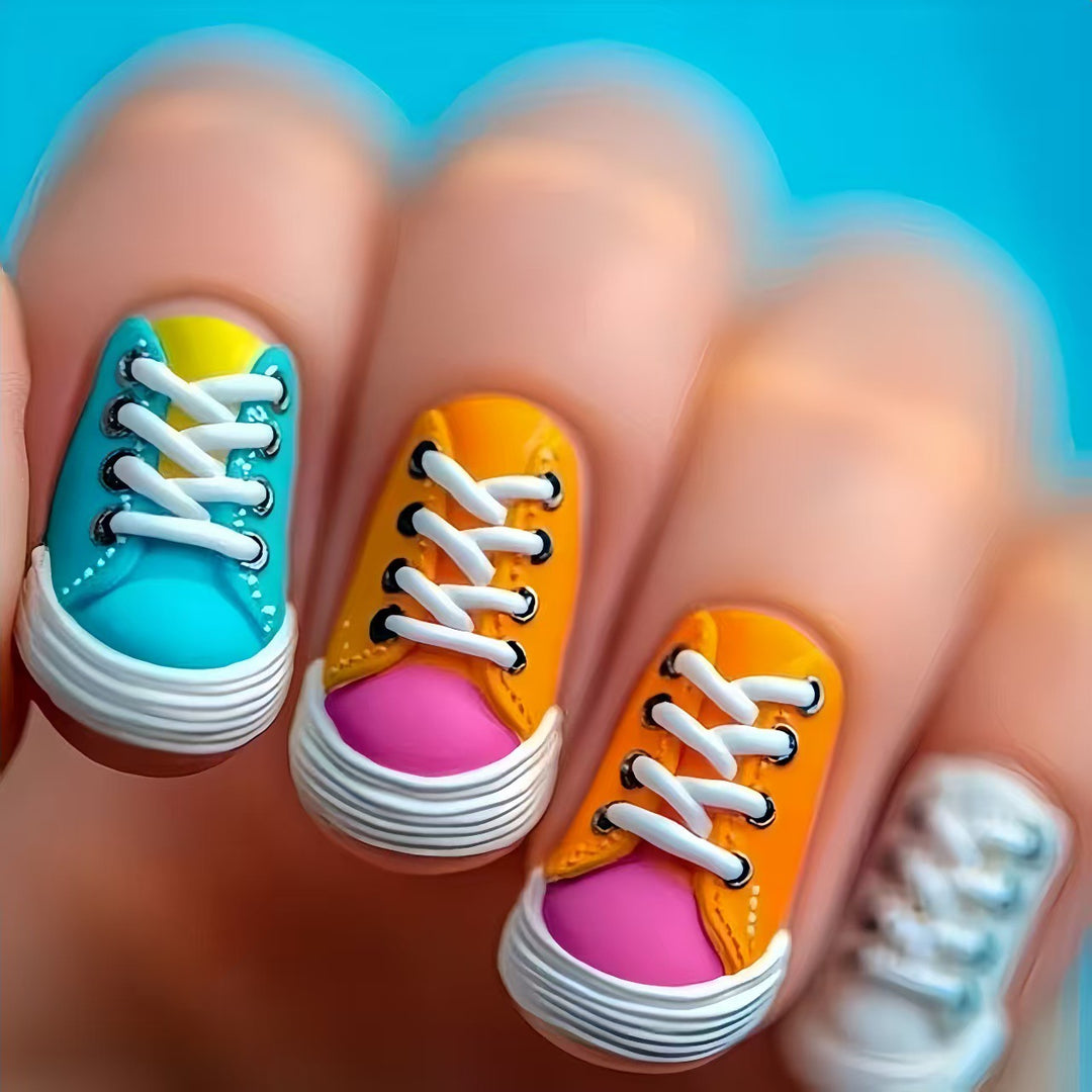 Creative Art Nail with Sneakers Design Bowlift