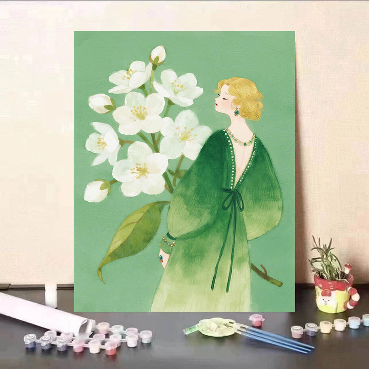 Floral Themed DIY Paint by Numbers Kit Bowlift