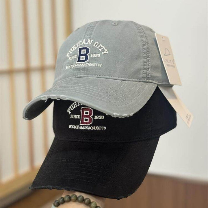 Women's Vintage Distressed Embroidered Baseball Cap Bowlift