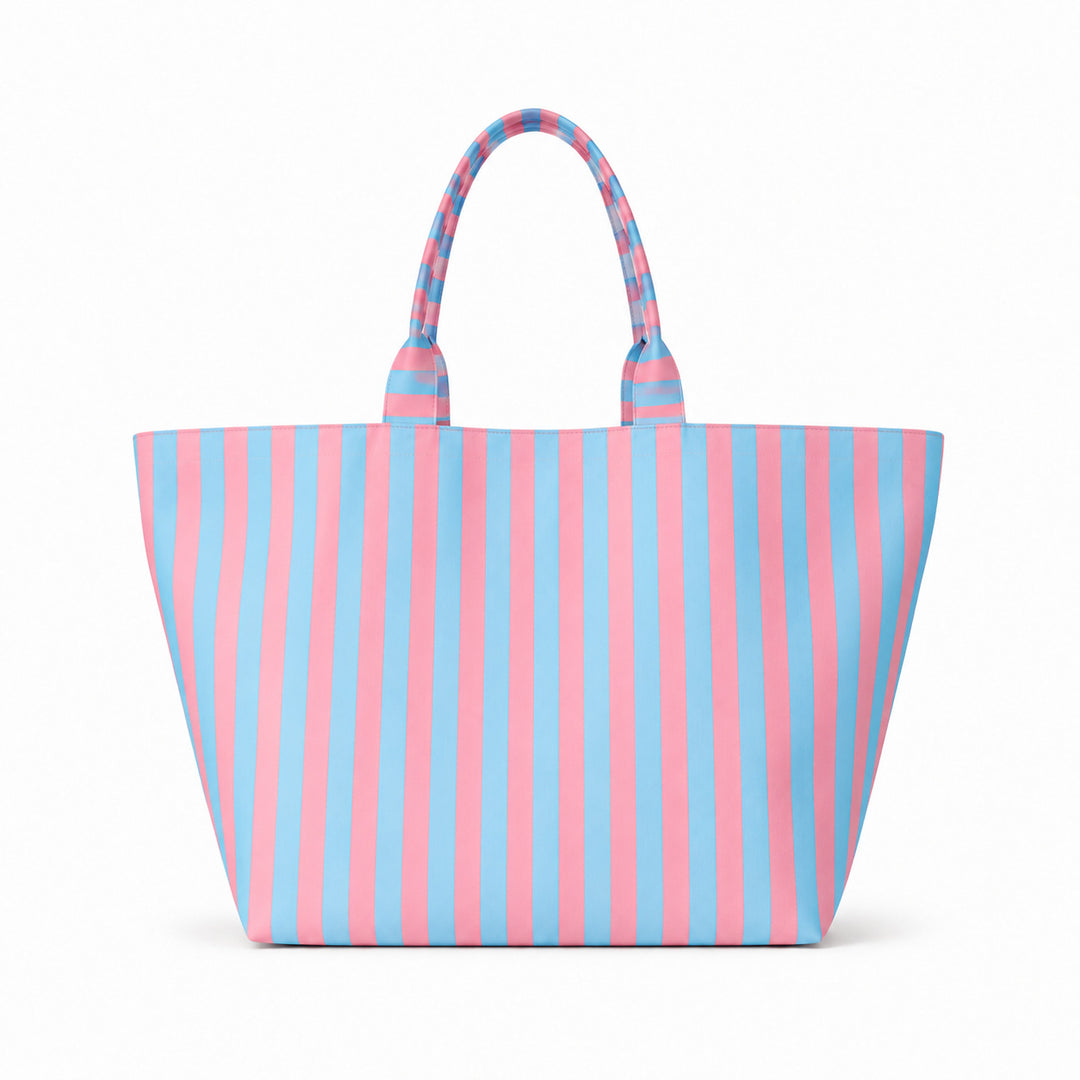 Beach bag with width, water-repellent stripes Bowlift